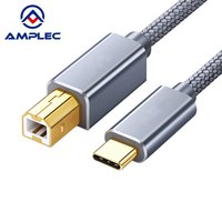 Câble d'imprimante USB 3.0 Type C vers Type B 5 Gbps, tressé en nylon, compatible avec les imprimantes, les stations d'accueil et les disques durs externes