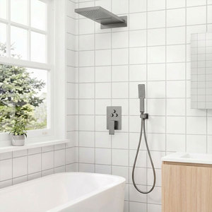 Ensemble de douche encastré de luxe en gros, ensemble de douche dissimulé mural, pomme de douche <span class=keywords><strong>noire</strong></span> <span class=keywords><strong>avec</strong></span> tuyau - Product Image 4