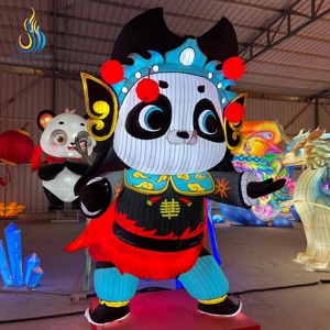 Farol Personalizado de Panda para Exteriores, Impermeable y Resistente al Óxido, para Decoración del Festival de los Faroles en Chinatown - Product Image 2