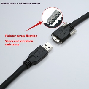 High Flex Machine Vision USB 3,0 a Micro-B Cable <span class=keywords><strong>DE</strong></span> DATOS Bloqueo <span class=keywords><strong>de</strong></span> tornillo para Cámara Industrial HDD 3M - Product Image 5