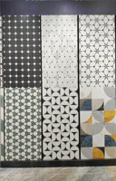 600x1200mm Rétro Japonais Motif Floral Carrelage En Porcelaine Mat 20mm Épaisseur pour Salle De Bains Extérieure Salon Mur et Hall