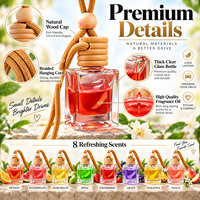 Diffuseur de parfum pour voiture en verre suspendu de 11 ml, parfum fruité, diffuseur de parfum automobile, logo personnalisé, parfum pour voiture