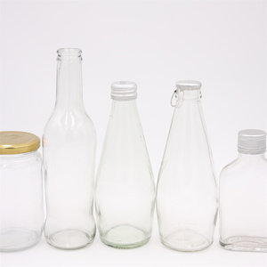 Rõ Ràng 290ML Nước Trái Cây Trong Suốt Bowling Shape Glass Sealable Chai - Product Image 6