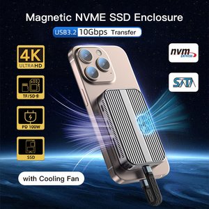 Carcasa Magnética para SSD M.2 NVMe con Ventilador de Refrigeración Integrado, Disco Duro Externo con Hub USB C, Compatible con MagSafe para iPhone, iPad y Mac - Product Image 2