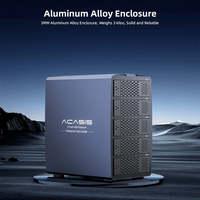 适用于 EC-7355 5 槽 3.5 英寸 SATA RAID 硬盘盒 USB 3.2 5Gbps 5x30TB 铝制外置硬盘阵列，带自动休眠功能（10 分钟）