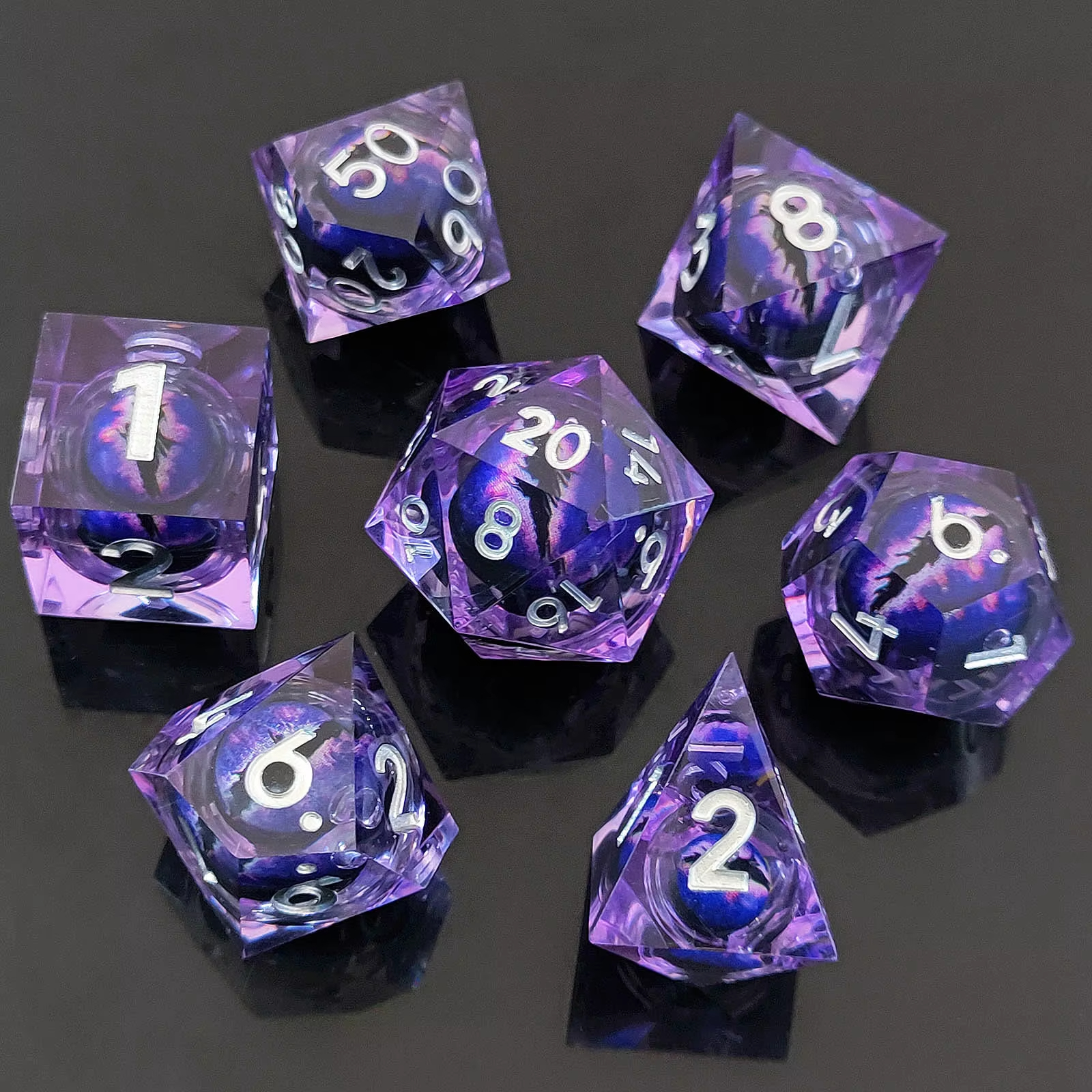 Mot violet violet et blanc longan-argent
