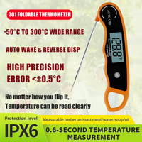 Thermomètre numérique pour barbecue avec écran LCD pour la cuisson des aliments, de la viande, du grill, du four, de la pâtisserie, de la cuisine et de l'usage domestique
