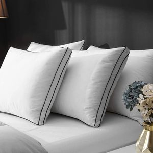 Inserts d'<span class=keywords><strong>oreiller</strong></span> Euro en coton <span class=keywords><strong>Percale</strong></span> blanche taille populaire 50x70cm duvet de canard plume motif solide <span class=keywords><strong>oreiller</strong></span> d'hôtel OEM - Product Image 6