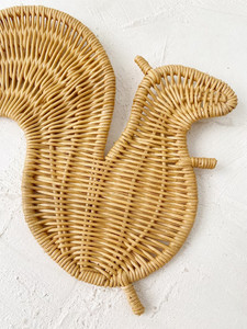 Atractivas ardillas ratán colgante de pared animal para decoración artículo colgante natural chico decoración animal decoración regalo bohemio - Product Image 6