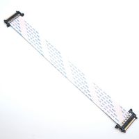 Werkseitig mit zwei Anschlüssen und Haken Goldplattierung41/51-polig 0,5mm FFC/FPC-LVDS-Flach kabel für Bildschirm OEM ODM Accept 41/51 Pin