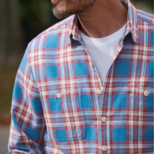 AU US <strong>UK</strong> Size Custom 100% Cotton Man Double Pocket Button up <strong>Shirt</strong> Classical Plaid <strong>Flannel</strong> <strong>Shirt</strong> for <strong>Men</strong> - Product Image 6