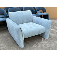Fauteuil rembourré en velours, style moderne, pour salon ou chambre, siège large, chaise d'appoint en tissu