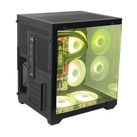 PCOOLING boîtier ouvert Comput Mini Pc accessoires d'ordinateur jeux bureau Super Pc MATX ordinateurs étui Transparent Pc tour ordinateurs de bureau
