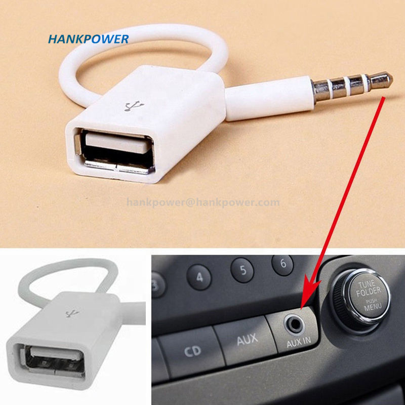 Adattatore Jack Adattatore AUX Maschio 3.5mm A USB Femmina 2.0 - Per Auto, Lettori MP3 E Altoparlanti Adattatore Usb