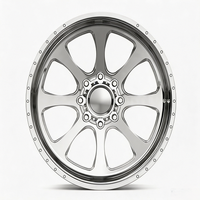 Rines Forjados Pulidos Personalizados de Perfil Profundo 20X14 30X12 24X10 26X14 con 8X180 8X170 6X139.7 para Chevy Silverado 2500