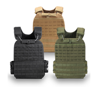 Gilet tactique porte-plaques à cadre externe réglable, léger, respirant et imperméable, capacité 20-36L, en Nylon et Polyester