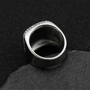 New <b>Ring</b> <b>Men</b> Zircon <b>Ring</b> Dainty Stainless Steel square Hoop <b>Rings</b> Jewelry - Product Image 5