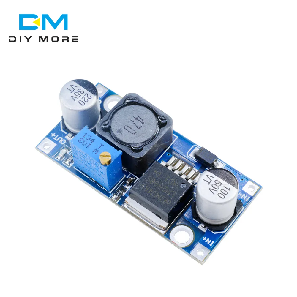 LM2596 Modul Catu Daya Step Down DC-DC, Regulator Tegangan Buck Dapat Disesuaikan Potensiometer Batas Arus 3A Papan Tidak Terisolasi