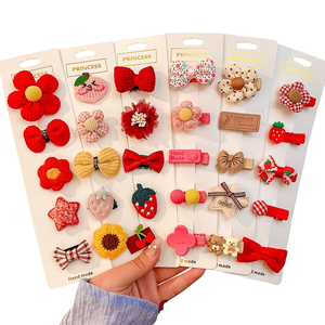 5 قطع من مشابك الشعر الصيفية الصديقة للبيئة للحيوانات الأليفة بتصميم مطبوع على شكل كلاب وقطط ودب تيدي - Product Image 1