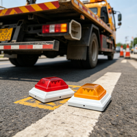 Marqueurs de chaussée surélevés à LED 3M alimentés par énergie solaire, réflecteurs, yeux de chat, clous routiers lumineux pour routes