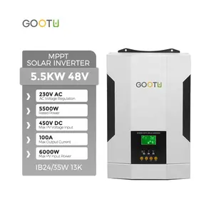 Gootu 5500 Вт со слежением за максимальной точкой мощности 48V 220Vac-регулируемым приводом 50Гц 60Гц генератор питания покинуть сетку солнечной гибридный инвертор