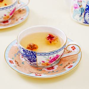 Zarif Lüks İngiliz Öğleden Sonra Çayı Servis Seti Vintage Ev Tipi Çevre Dostu Kemik Çini Kahve Fincanı Tabağı Çaydanlık Hausweet TP-0021 - Product Image 4