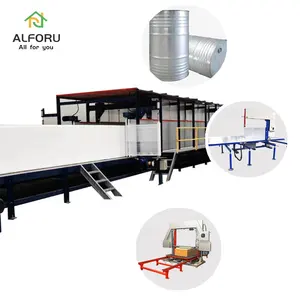 Línea de planta de máquina de espuma horizontal continua automática de fabricación ALFORU con máquina de corte