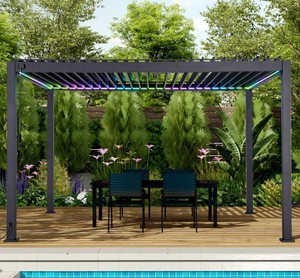 Stores motorisés de jardin 6x3 fabriqués en Chine sur mesure <span class=keywords><strong>Pergola</strong></span> aluminium ombrage extérieur étanche pour <span class=keywords><strong>Pergola</strong></span> rétractable - Product Image 6