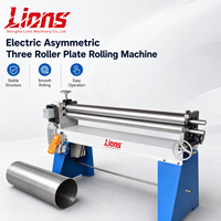Machine à cintrer les tôles fines et à former des cylindres de petit diamètre, électrique, asymétrique, à trois rouleaux