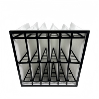 Filtre à poche grossier en fibre synthétique réutilisable, cadre en acier galvanisé/aluminium, personnalisé pour l'industrie et le commerce, nouveau modèle de haute qualité