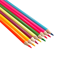 FLOWood Lot de 8 crayons de couleur en bois néon, pigment fluorescent vibrant de haute qualité pour le dessin des enfants, fournitures scolaires et artistiques