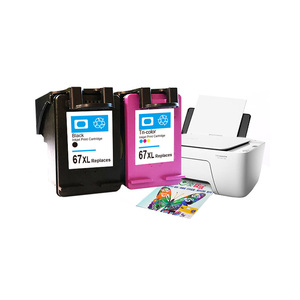 Cartucho de tinta 67 XL negro y tricolor remanufacturado para Cartucho de tinta <span class=keywords><strong>hp</strong></span> 67 negro y tricolor 2755 <span class=keywords><strong>2722</strong></span> - Product Image 1