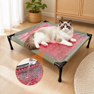 Tapis pour animaux de compagnie ZT 660nm&850nm, rectangle, thérapie par lumière rouge, lit pour chien, plastique imperméable avec 140 LED, utilisation toute saison - Product Image 2