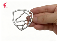 Étiquettes métalliques de luxe personnalisables Lihui, écologiques, sans plomb ni nickel, découpées avec logo en lettres, pour sacs à main et vêtements
