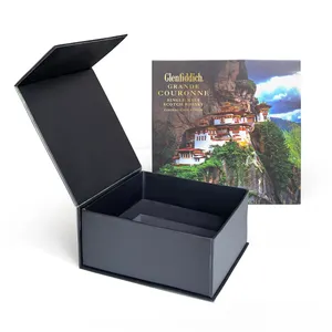 Boîte à aimant rigide en carton rigide personnalisée, emballage de luxe pliable avec couvercle magnétique