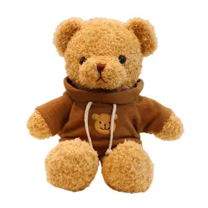 Urso de pelúcia com logotipo personalizado, produto promocional para presente, pelúcia macia, brinquedo de pelúcia pequeno e fofo