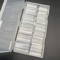Nouvelles capsules d'ongles en gel réutilisables de forme carrée longue et large N14434, Popit double, forme supérieure double, pointes d'ongles