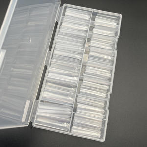 Nouvelles capsules d'ongles en gel réutilisables de forme carrée longue et large N14434, Popit double, forme supérieure double, pointes d'ongles - Product Image 5