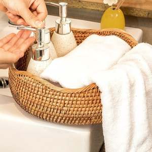 El dokuması masaüstü Rattan depolama boş Hampers hediye sepetleri hasır hayvan şekilli Boho Seagrass koltuk 5 torba çamaşır sıralayıcı - Product Image 4