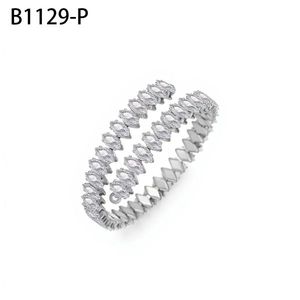 Amy Amy Fashion <b>Bangle</b> Zirconia Marquise Cut Rhodium Plated Women's Party Jewelry Geometric Trendy <b>Bracelet</b> B1129 - Product Image 1