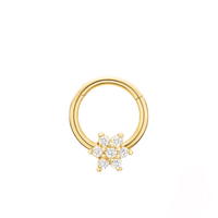 Neuer Vergoldeter 925 Sterling Silber Trendiger Einzelner Zirkon Knorpel-Piercing Schmuck Ohrring Geschenk Party