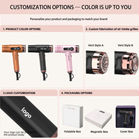 Sèche-cheveux professionnel à moteur DC sans balais haute vitesse avec ions négatifs pour tous types de cheveux, idéal pour les voyages