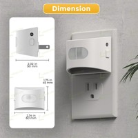 Veilleuse à détecteur de mouvement LOHAS, mini lampe LED à brancher sur prise, pour salle de bain, couloir