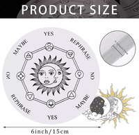 Kit de fournitures pour divination, sorcellerie, radiesthésie et cristalologie, comprenant : Planche de pendule papillon hexagonale en bois poli et Collier de radiesthésie