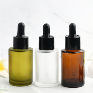 Flache Schulter leer 30ml Glasöl Serum Pipette Flasche Luxus 1 Unze Haar Körper massage Ölbehälter - Product Image 6