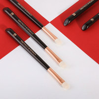 Kit kuas kosmetik Eyeshadow tunggal Premium kuas Makeup Concealer alis untuk Logo kustom mata mawar emas