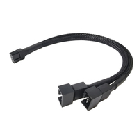 Répartiteur 4 broches Y un en deux 4 broches PWM femelle vers 3/4 broches carte mère CPU boîtier de ventilateur adaptateur de câble d'extension accessoire de refroidissement