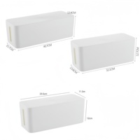 Boîte de gestion des câbles, grande boîte organisatrice de câbles pour dissimuler les multiprises et les câbles sous le bureau, boîte de rangement pour câbles de télévision et d'ordinateur