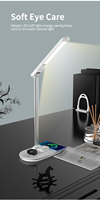 4-in-1 draadloos oplaadstation, slaapkamertafellamp, multifunctionele oplader, standaard met lamp, oogbescherming, draadloze snellader