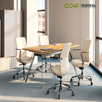 Chaise de bureau blanche ergonomique avec dossier bas, chaise de bureau pivotante en cuir pour conférence
